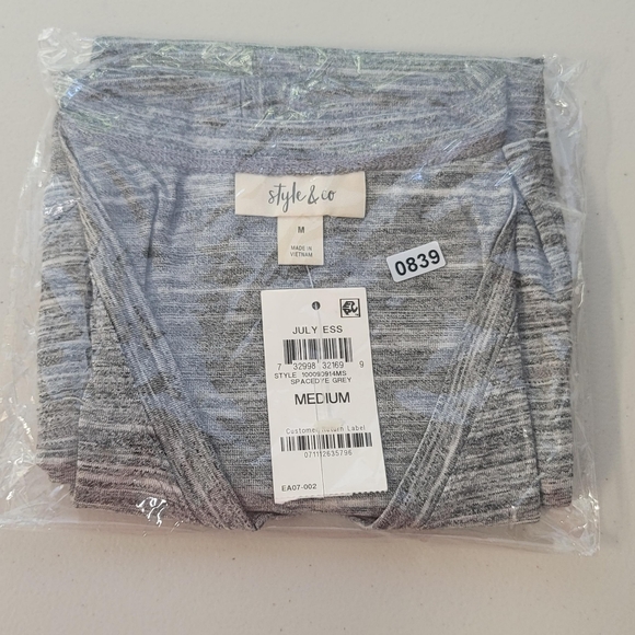 Style & Co. Womens Tank Top Silver  Size Medium M - Picture 16 of 16